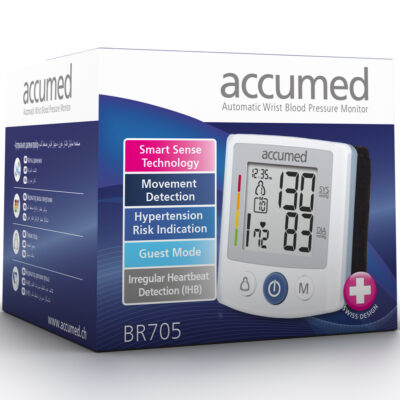 瑞士 Accumed BR705 電子手腕式血壓計 雙用戶記憶 120組紀錄