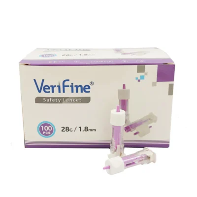 Verifine Disposable Safety Lancets for Blood Glucose Testing - 30 Count - Diabetes Testing Supplies
