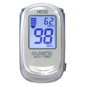 Japan NISSEI BO750 Finger Pulse Oximeter - Measures Arterial Blood Oxygen Content, Heart Rate, and PI Value - Medical Device