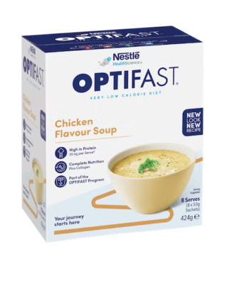 Nestle OPTIFAST Chicken Flavor Meal Replacement Soup 53g×8 Nutritional Supplement