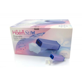 Haemsti Disposable Safety Lancet 28G Medium Flow Type 100pcs Blood Glucose Monitoring Accessory