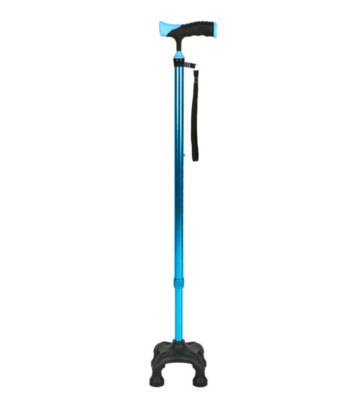 鋁合金時尚四腳拐 高度可調 77-99cm 承重100kg