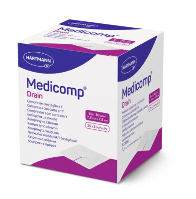 Hartmann赫曼 Medicomp Y型切割6層消毒無紡紗布 – 7.5×7.5cm