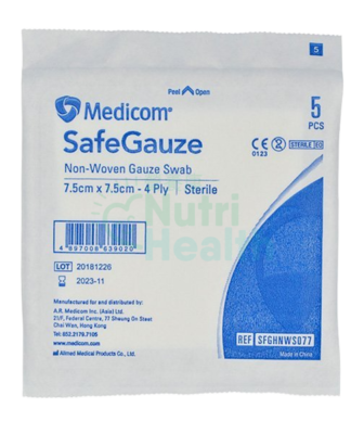 加拿大 Medicom SafeGauze 消毒無紡紗布 (7.5x7.5cm 4層)