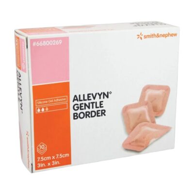 Smith & Nephew ALLEVYN Gentle Border Foam Dressing 7.5 x 7.5cm 10 Pieces Wound Care