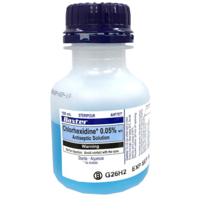 百特 Baxter 0.05% Chlorhexidine 消毒藥水 100ml 藍水