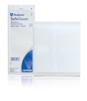 Medicom Safegauze Combine Dressing - High Absorbency, Multiple Sizes for Wound Care