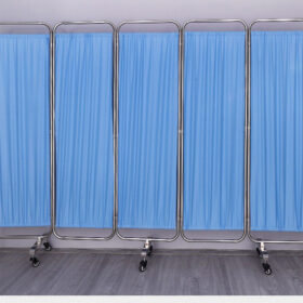 Stainless Steel Five-Panel Screen (Thickened Waterproof Fabric)