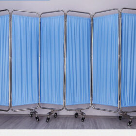 Stainless Steel Six-Fold Screen (Thickened Waterproof Cloth)