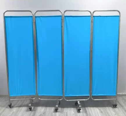不鏽鋼四折屏風（PVC 防水布）