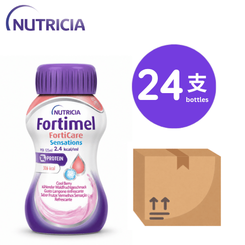 Nutricia Fortimel FortiCare Sensations Omega-3 Cancer-Specific Nutritional Drink Cool Berry Flavor 24 Bottles Nutritional Drink