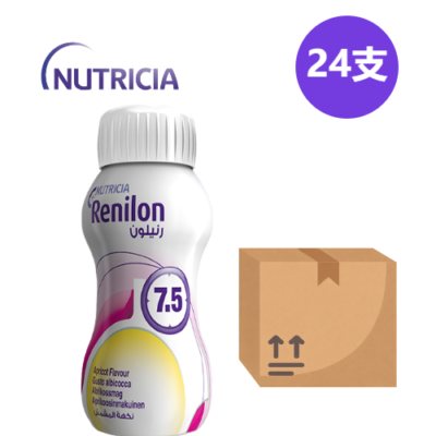 Nutricia Renilon 7.5 Renal Nutrition Supplement for Dialysis Patients Apricot Flavor 125ml 24-pack Nutritional Supplement
